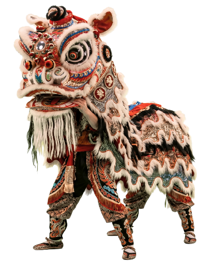 Un leon de la danza tradicional china